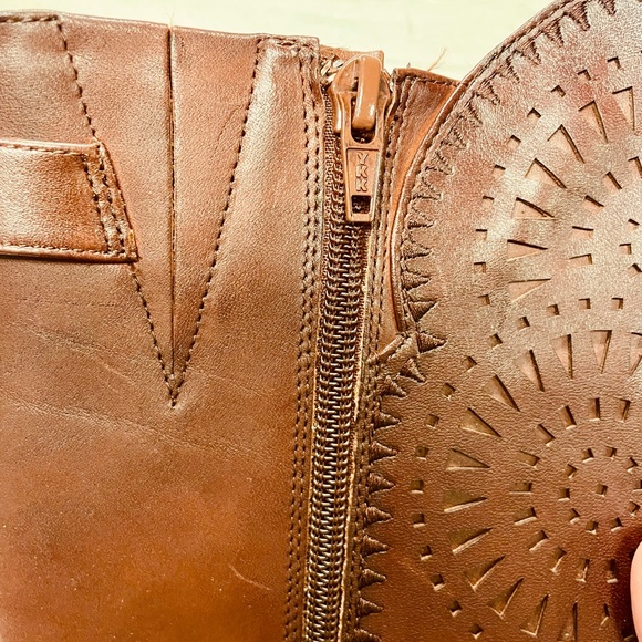 Gianni Bini Riding Boots Leather Brown Womens Size 6 - Picture 14 of 16